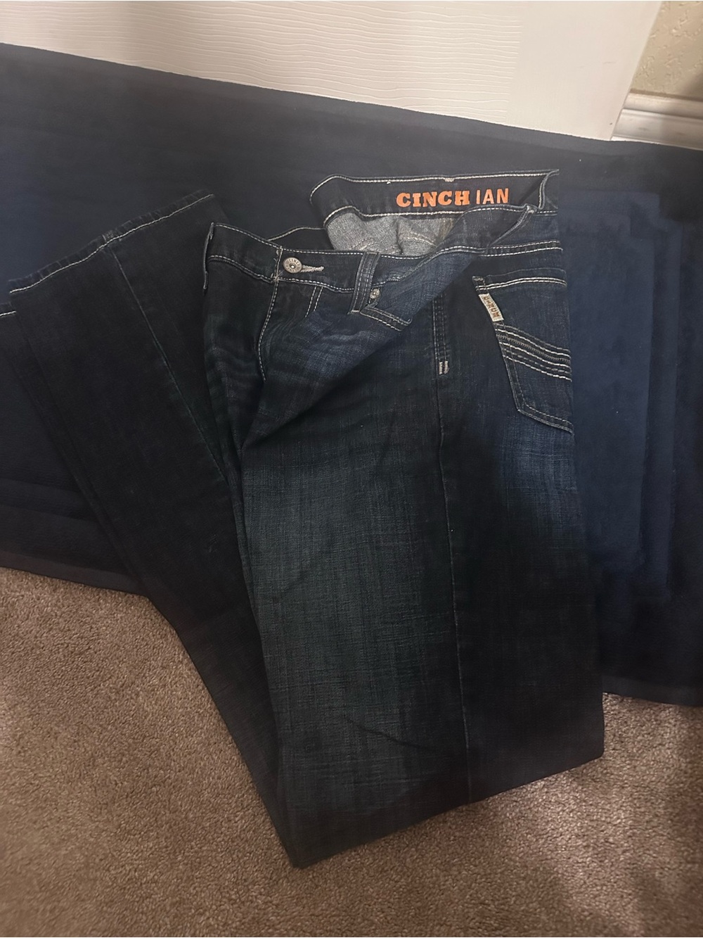 Cinch Men's Dark Indigo Slim Straight Jeans